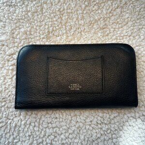 Vince Camuto Tina Wallet Black Leather & Gold Hardware